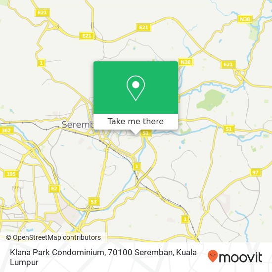 Klana Park Condominium, 70100 Seremban map