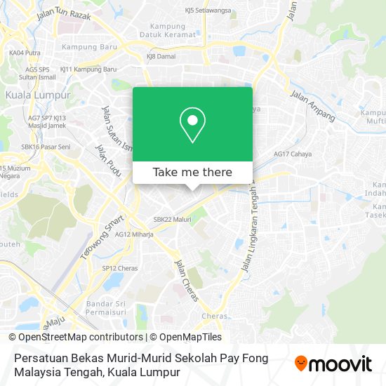 Persatuan Bekas Murid-Murid Sekolah Pay Fong Malaysia Tengah map