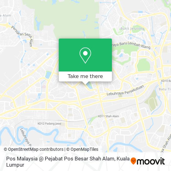 Pos Malaysia @ Pejabat Pos Besar Shah Alam map