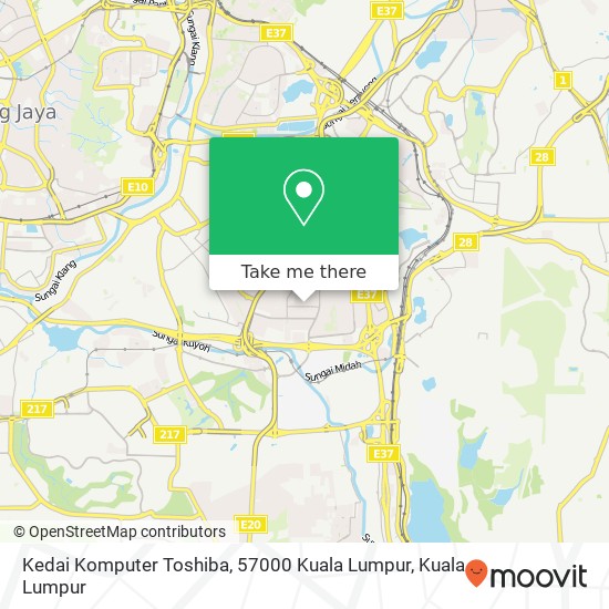 Peta Kedai Komputer Toshiba, 57000 Kuala Lumpur