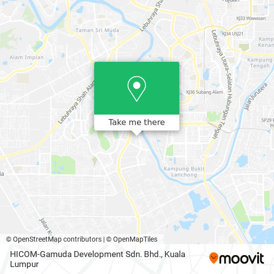 Peta HICOM-Gamuda Development Sdn. Bhd.