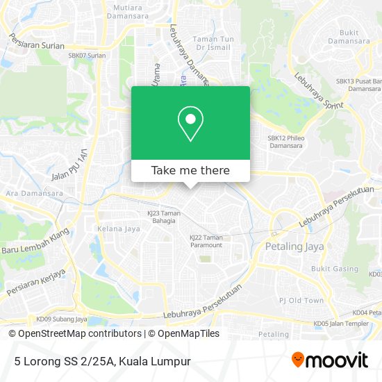 Peta 5 Lorong SS 2/25A