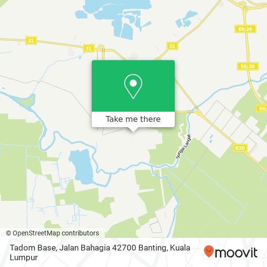 Peta Tadom Base, Jalan Bahagia 42700 Banting