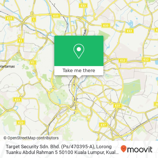 Target Security Sdn. Bhd. (Ps / 470395-A), Lorong Tuanku Abdul Rahman 5 50100 Kuala Lumpur map