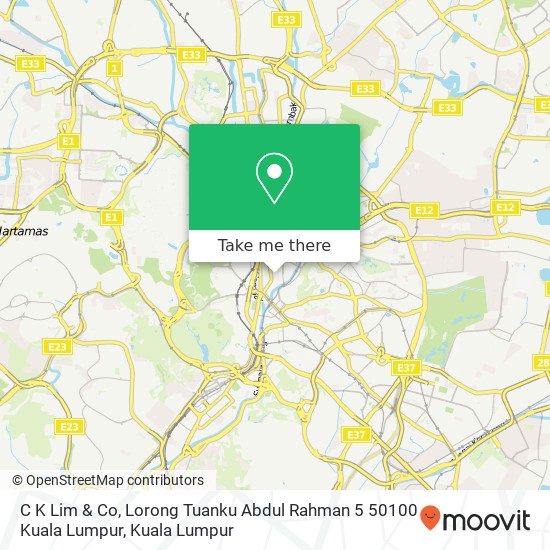 Peta C K Lim & Co, Lorong Tuanku Abdul Rahman 5 50100 Kuala Lumpur