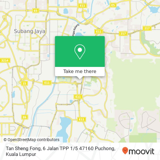 Tan Sheng Fong, 6 Jalan TPP 1 / 5 47160 Puchong map