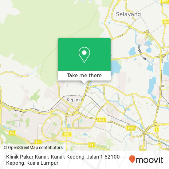 Klinik Pakar Kanak-Kanak Kepong, Jalan 1 52100 Kepong map