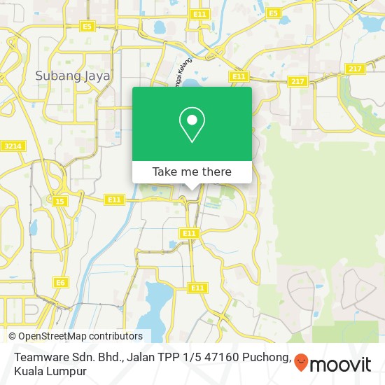 Teamware Sdn. Bhd., Jalan TPP 1 / 5 47160 Puchong map