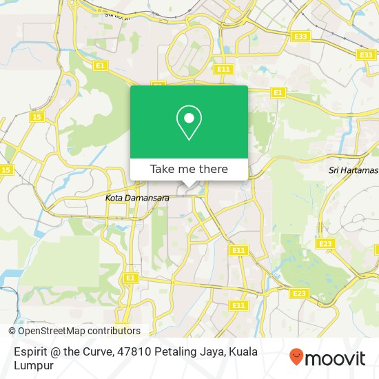 Espirit @ the Curve, 47810 Petaling Jaya map