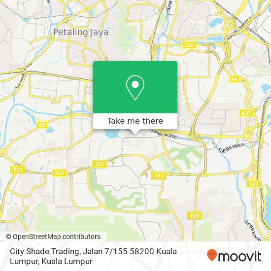 Peta City Shade Trading, Jalan 7 / 155 58200 Kuala Lumpur