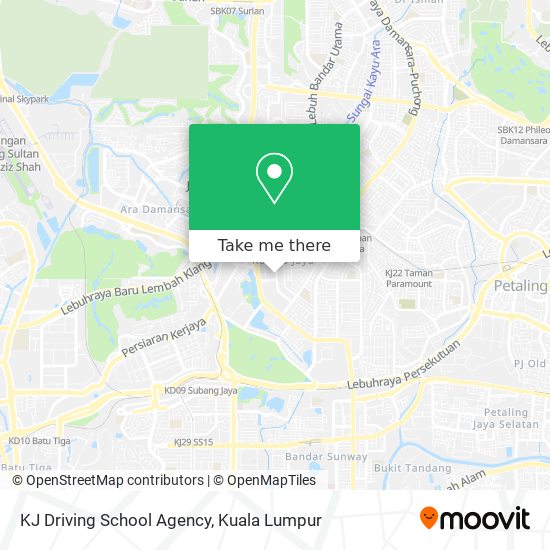 KJ Driving School Agency map