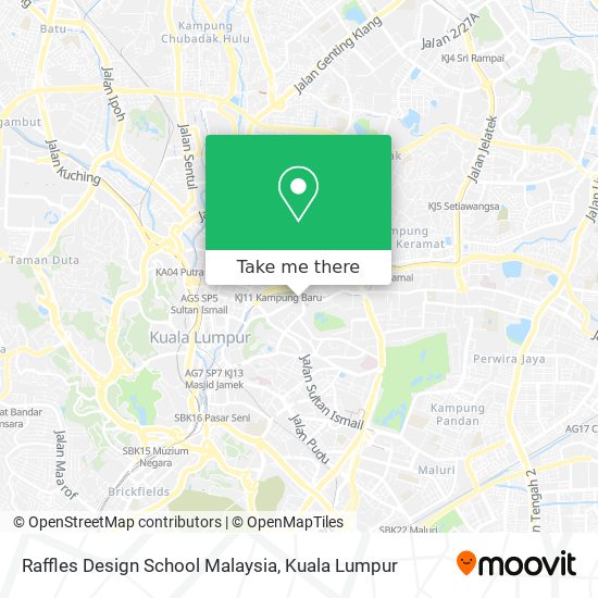Peta Raffles Design School Malaysia