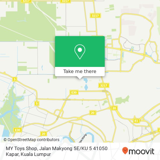 MY Toys Shop, Jalan Makyong 5E / KU 5 41050 Kapar map