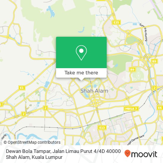 Peta Dewan Bola Tampar, Jalan Limau Purut 4 / 4D 40000 Shah Alam