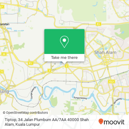 Tiptop, 34 Jalan Plumbum AA / 7AA 40000 Shah Alam map