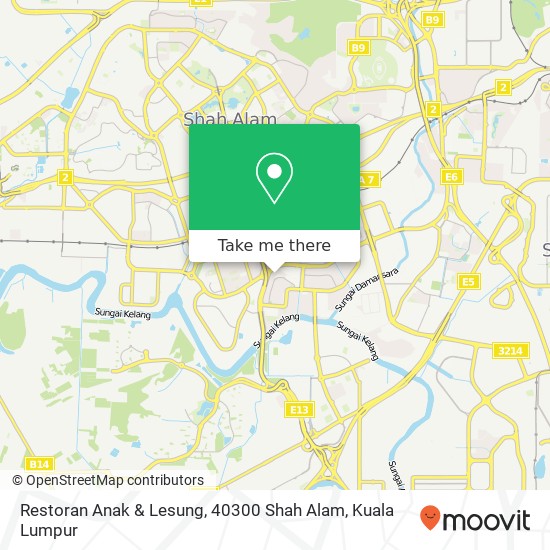 Peta Restoran Anak & Lesung, 40300 Shah Alam