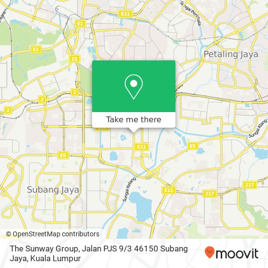 Peta The Sunway Group, Jalan PJS 9 / 3 46150 Subang Jaya