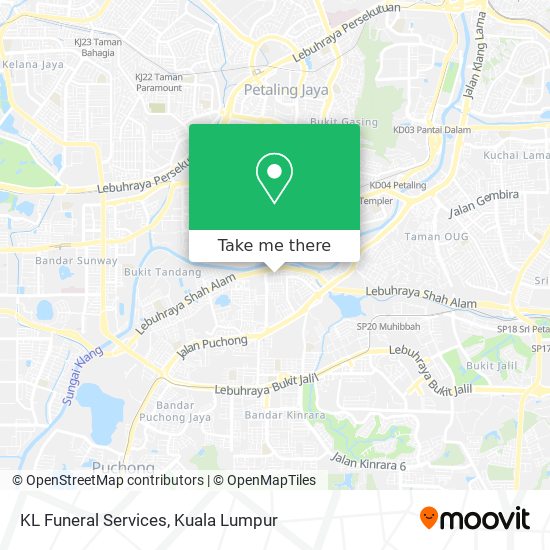 KL Funeral Services map