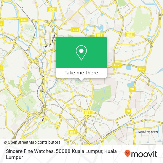 Sincere Fine Watches, 50088 Kuala Lumpur map