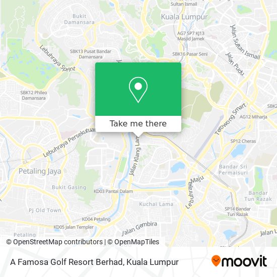 A Famosa Golf Resort Berhad map