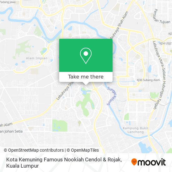 Kota Kemuning Famous Nookiah Cendol & Rojak map