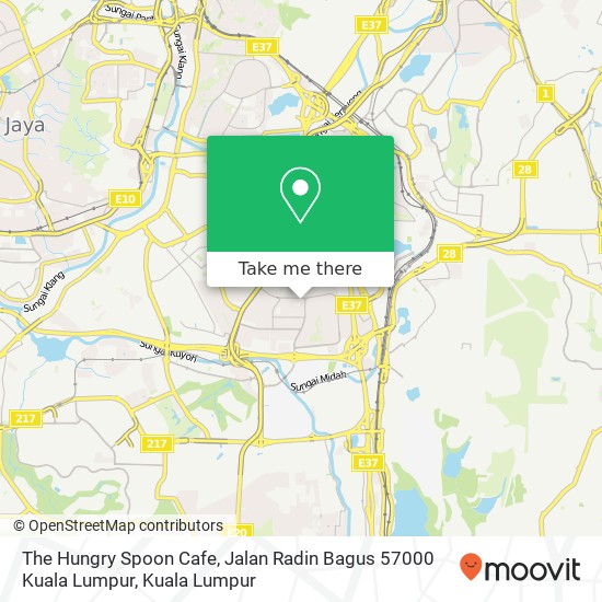 The Hungry Spoon Cafe, Jalan Radin Bagus 57000 Kuala Lumpur map