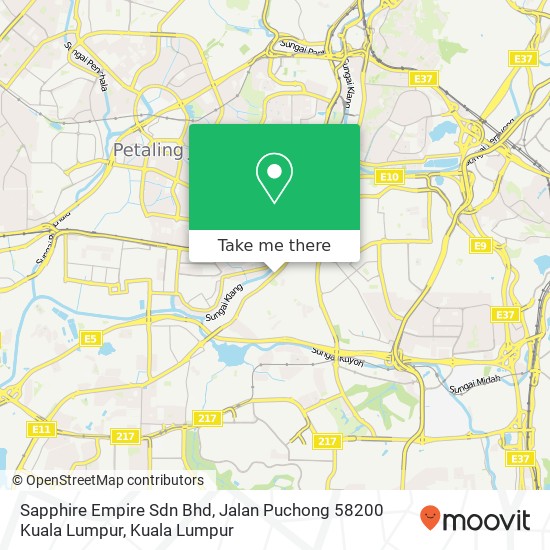 Sapphire Empire Sdn Bhd, Jalan Puchong 58200 Kuala Lumpur map