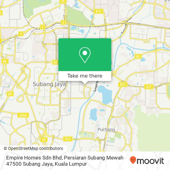 Empire Homes Sdn Bhd, Persiaran Subang Mewah 47500 Subang Jaya map