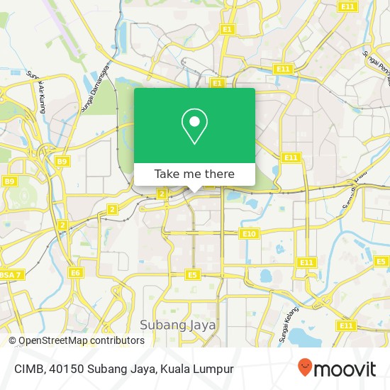 Peta CIMB, 40150 Subang Jaya