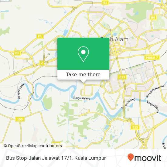 Bus Stop-Jalan Jelawat 17/1 map