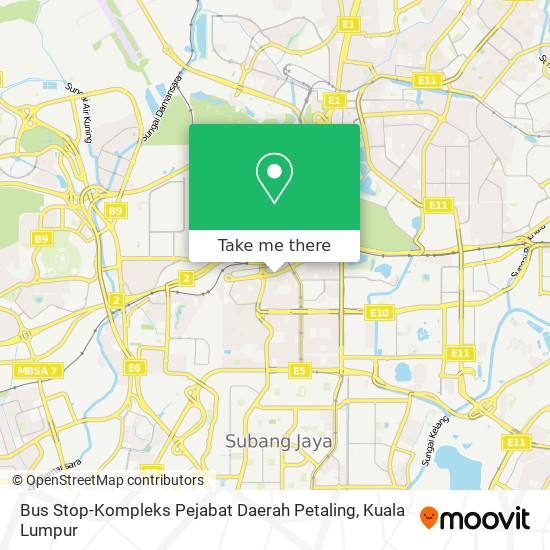 Bus Stop-Kompleks Pejabat Daerah Petaling map