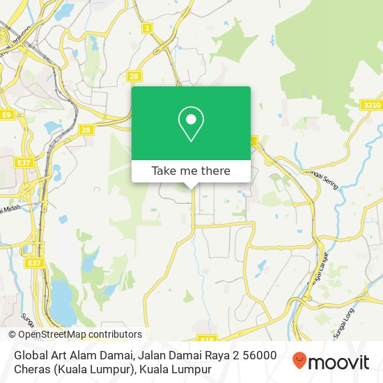 Peta Global Art Alam Damai, Jalan Damai Raya 2 56000 Cheras (Kuala Lumpur)