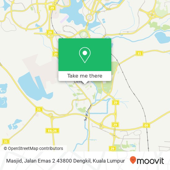 Peta Masjid, Jalan Emas 2 43800 Dengkil