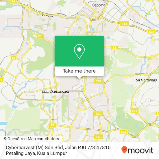 Cyberharvest (M) Sdn Bhd, Jalan PJU 7 / 3 47810 Petaling Jaya map