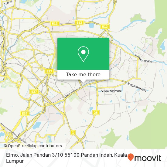 Peta Elmo, Jalan Pandan 3 / 10 55100 Pandan Indah