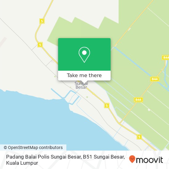 Peta Padang Balai Polis Sungai Besar, B51 Sungai Besar