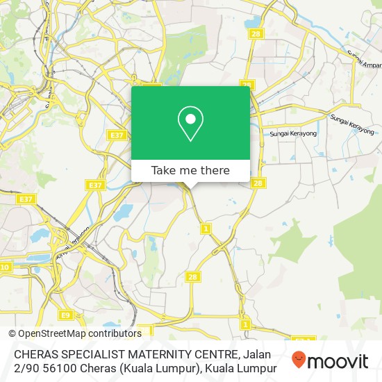 CHERAS SPECIALIST MATERNITY CENTRE, Jalan 2 / 90 56100 Cheras (Kuala Lumpur) map
