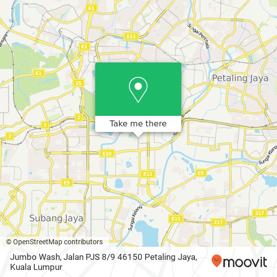 Jumbo Wash, Jalan PJS 8 / 9 46150 Petaling Jaya map