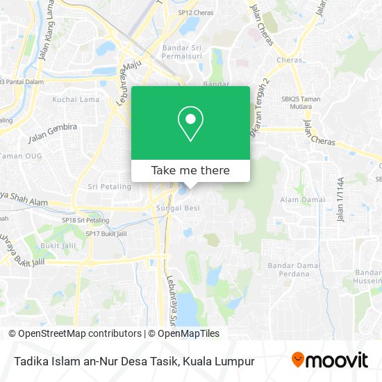 Peta Tadika Islam an-Nur Desa Tasik