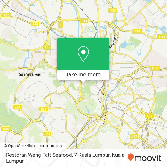 Peta Restoran Weng Fatt Seafood, 7 Kuala Lumpur