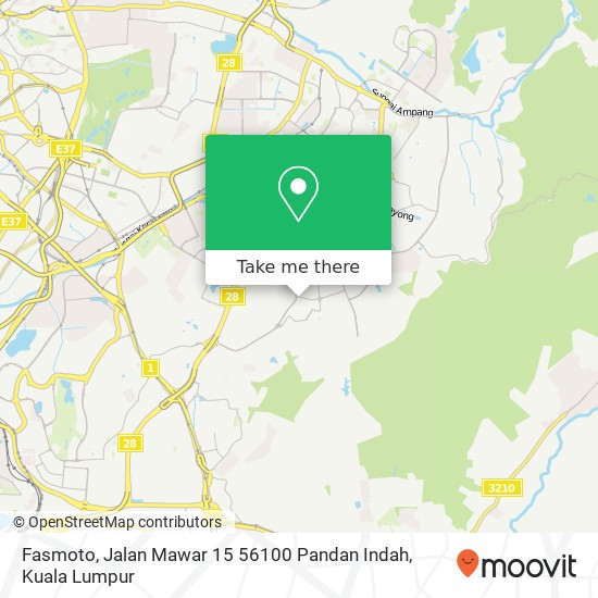 Peta Fasmoto, Jalan Mawar 15 56100 Pandan Indah