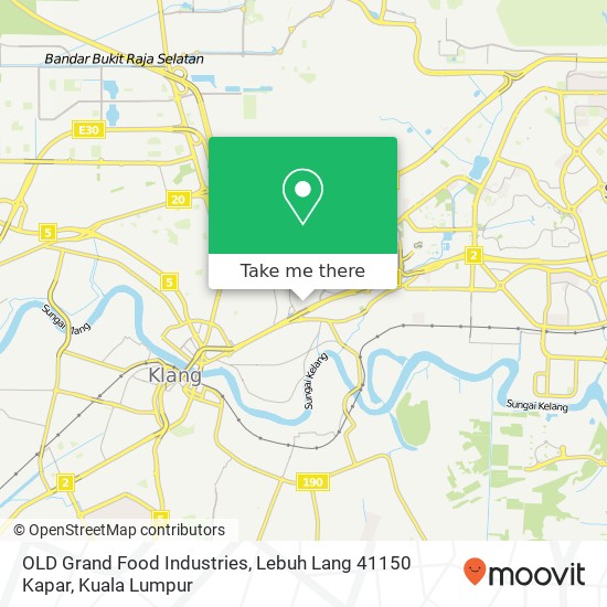 OLD Grand Food Industries, Lebuh Lang 41150 Kapar map