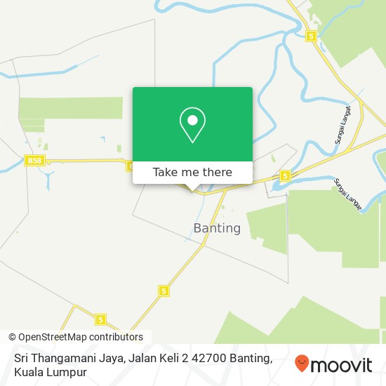 Peta Sri Thangamani Jaya, Jalan Keli 2 42700 Banting