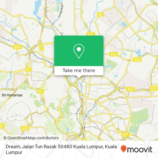 Dream, Jalan Tun Razak 50480 Kuala Lumpur map