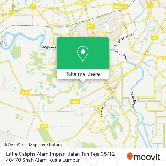 Little Caliphs Alam Impian, Jalan Tun Teja 35 / 12 40470 Shah Alam map