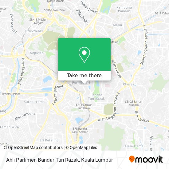 Ahli Parlimen Bandar Tun Razak map