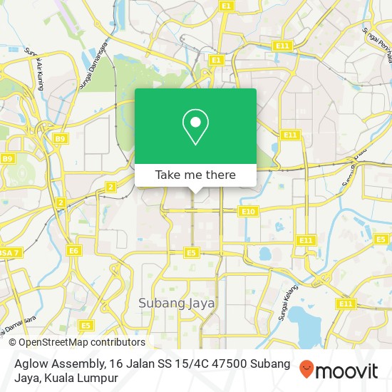 Aglow Assembly, 16 Jalan SS 15 / 4C 47500 Subang Jaya map