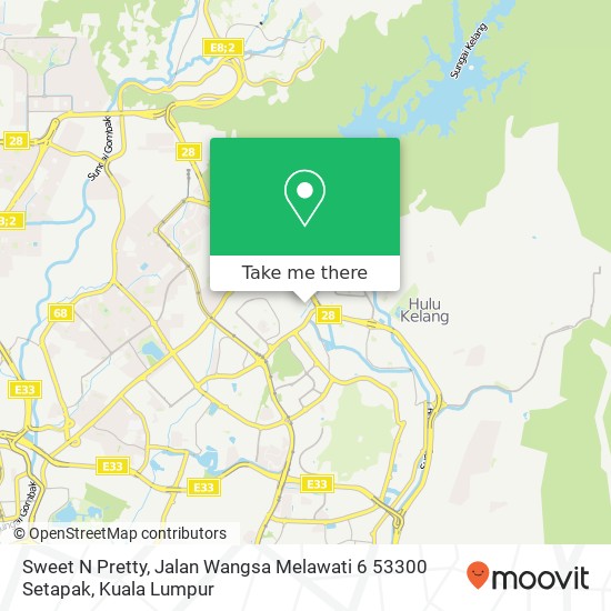 Sweet N Pretty, Jalan Wangsa Melawati 6 53300 Setapak map