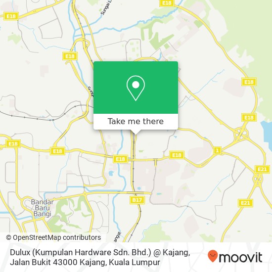 Peta Dulux (Kumpulan Hardware Sdn. Bhd.) @ Kajang, Jalan Bukit 43000 Kajang