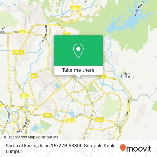 Surau al Faizin, Jalan 15 / 27B 53300 Setapak map